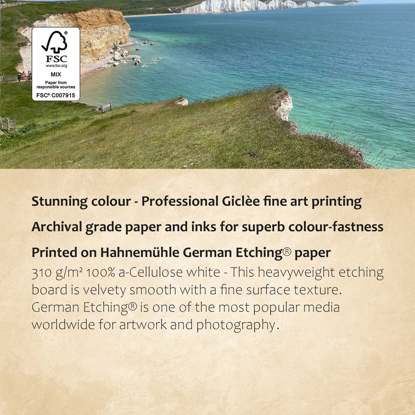 Seven Sisters at Seaford Print