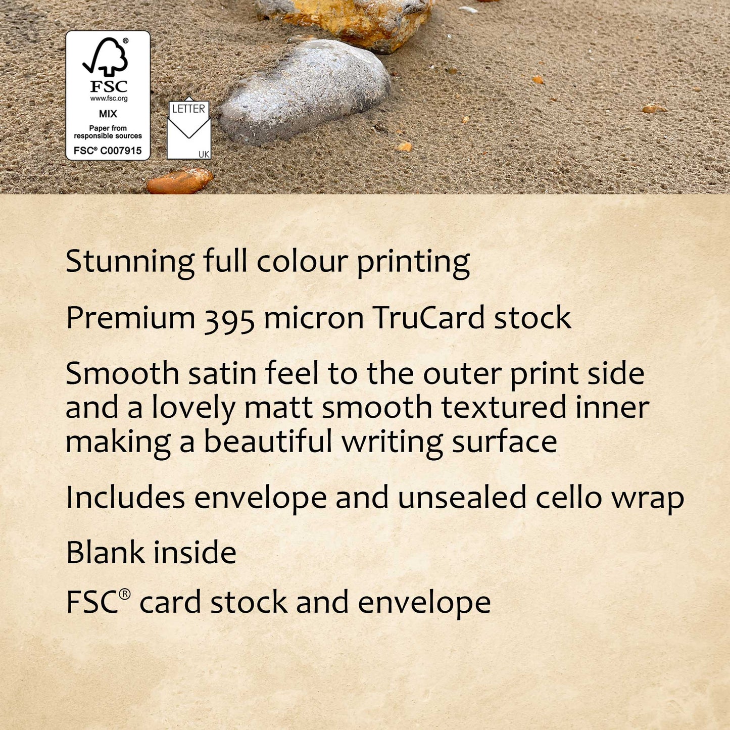 Camber Sands Stones Greeting Card