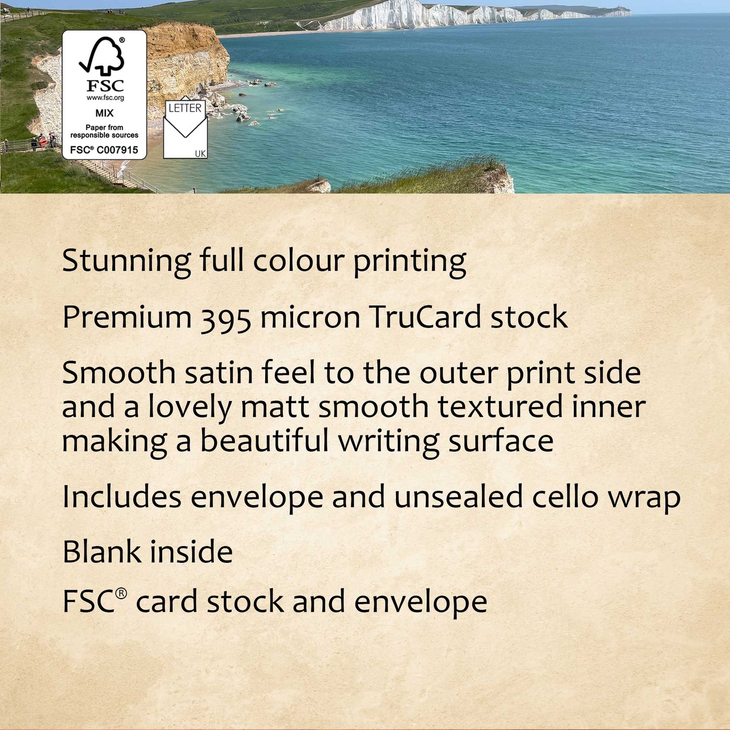 Seven Sisters at Seaford Greeting Card