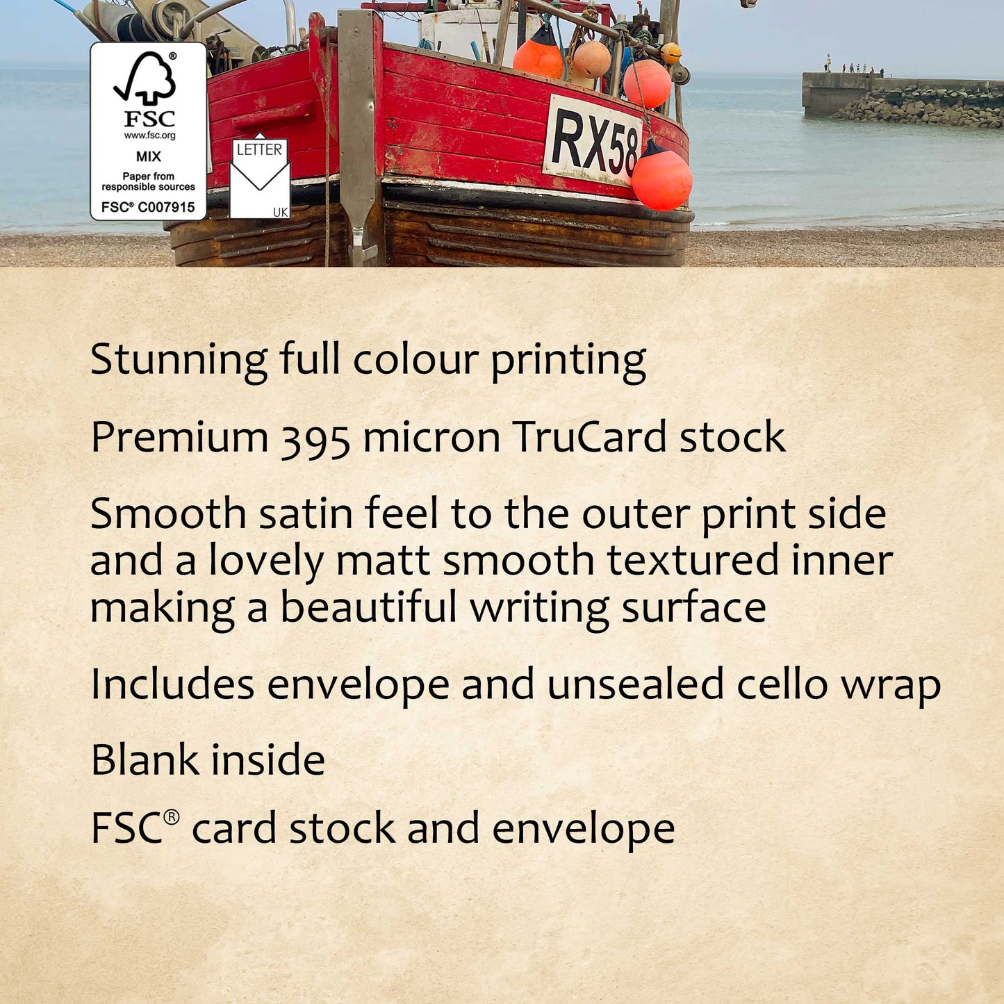 Rye Fishing Boat Greeting Card