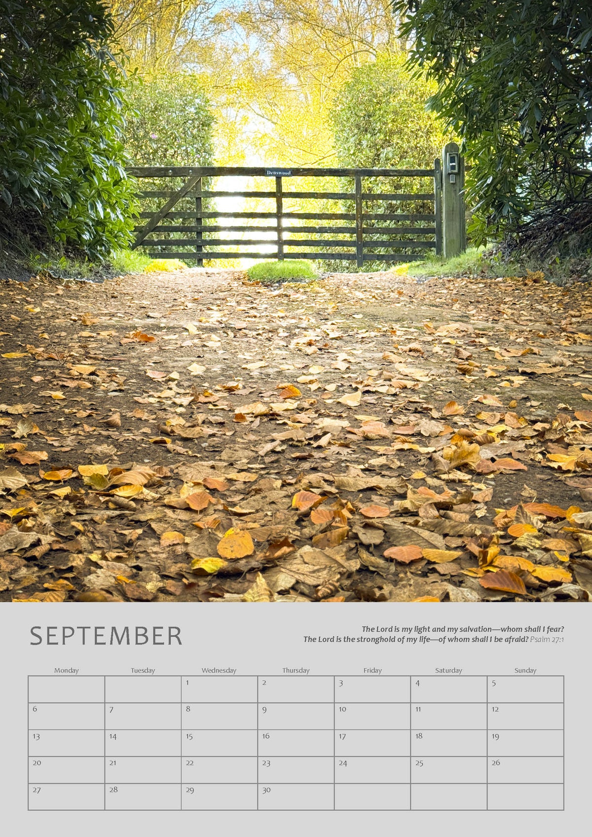 2027 Calendar with Bible Quotes