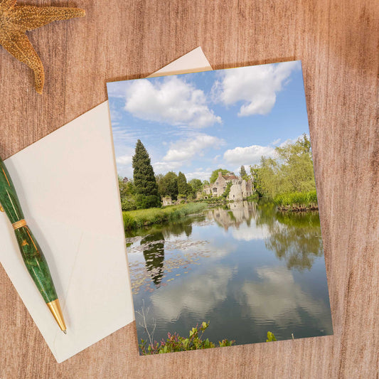 Scotney Castle Reflections Greeting Card