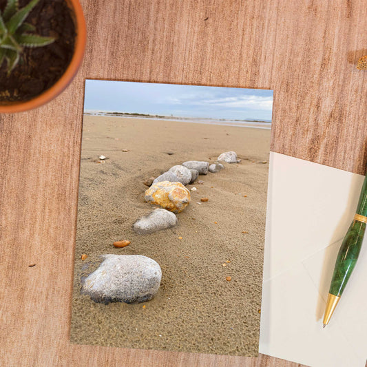 Camber Sands Stones Greeting Card